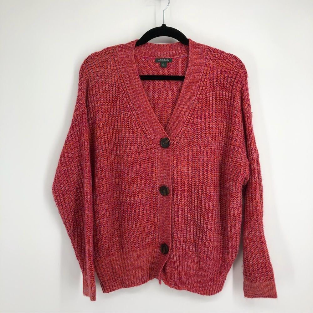 WILD FABLE Multi‎ Pink Slouchy Knit Cardigan XS